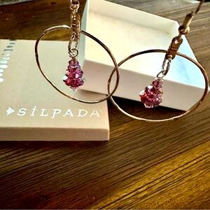 Silpada Hoop Dangles with Purple Crystals